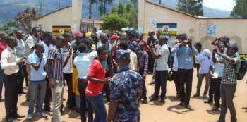 Teargas, Live bullets rock Kabale University as students Protest tuition Increment 