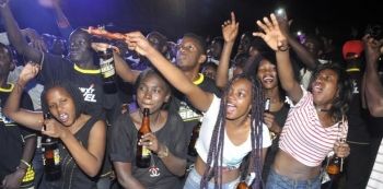 KIU celebrates beer Olympics victory on Sunday