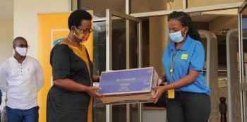 MTN Uganda Donates Sanitary Pads to women in Covid19 Isolation Centers