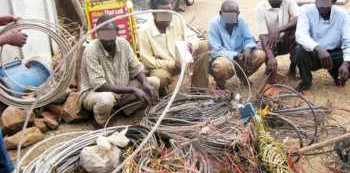 Seven suspects arrested for stealing electric gadgets and transmission wires