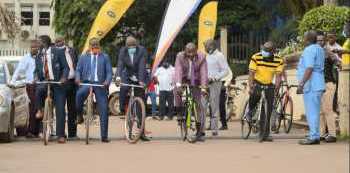 MTN Uganda Launches ‘Kengere ya BBS ne MTN’ Bicycle Challenge with Buganda Kingdom