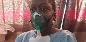 Evelyn Lagu bedridden again at Kiruddu Hospital 