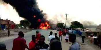 One Person Killed in Tanker Explosion at Mpondwe border point in Kasese