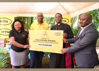 MTN Uganda Contributes to Catholic and Anglican Churches Ahead of Martyrs Day Celebrations