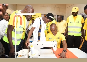 MTN Uganda and USSIA equips Teso Textile Light Dynamics in Soroti City in the ongoing 21 Days of Y’ello Care campaign