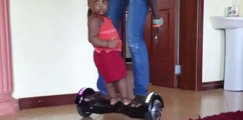 Watch Amaal Riding A Hoverboard Like A Pro ... Rema Can't Stop Smiling!