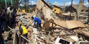 Breaking News! Building In Makerere Collapses — Photos