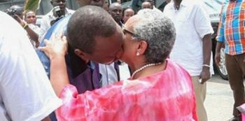 Shocker! Uhuru and His First Lady Share Saliva In Public.