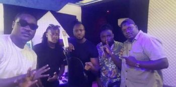 Voltage Music Duo Working On A Project With Bebe Cool