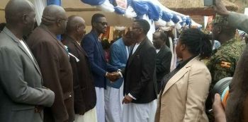 Bobi Wine, Charles Peter Mayiga Shake Hands Amidst 'Beef' Allegations