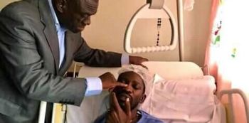 A Pass Attacks people Posing For Photos With Bobi Wine in hospital