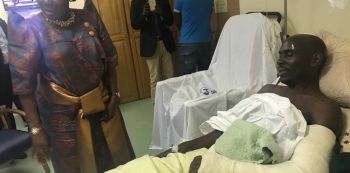 Speaker Of Parliament Visits  SK Mbuga In The Hospital