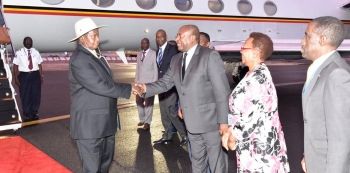 President Museveni Arrives for 71st UN General Assembly in New York
