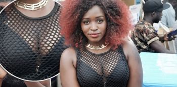 Winnie Nwagi Flaunts Jaw-dropping Cleavage in Plunging Fishnet