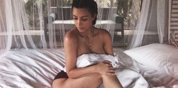 Kim Kardashian Goes Topless On Instagram