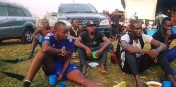 Shock As Eddy Kenzo And Friends Drink Tea Using Plastic PLATES