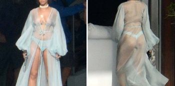 Photos — Rihanna Wears No Bra And See-through Lingerie in Her New Video Shoot