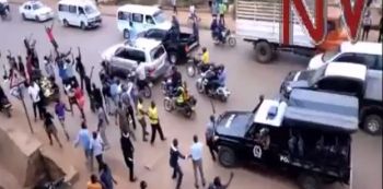 Shock Video Of Police Van Knocking Besigye Supporter Goes Viral