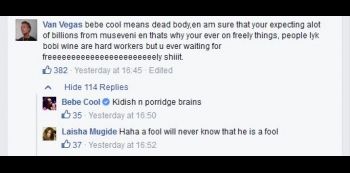 Bebe Cool Engages Himself In ‘Insults Challenge’ With Fans And Wins.
