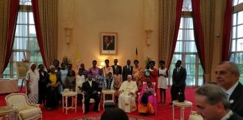 Exclusive Photos Of Private Meeting Of The Pope And The First Family At State House