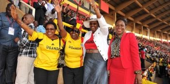 Photos: Janet Museveni celebrates Uganda Cranes Win