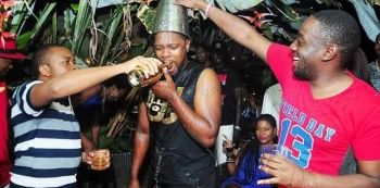 Onyango Gareth Drowns In Booze During Birthday Celebrations.