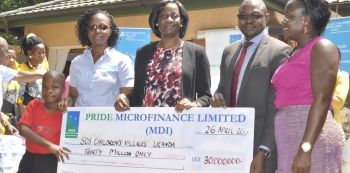 Pride Microfinance Uganda partners with SOS Uganda to Support Children