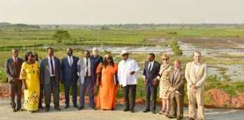Museveni, Envoys tour restored wetland Project in Pallisa District