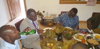 FOOD, FOOD! Kizza Besigye and Team Malice Luwombo On His 60th Birthday.