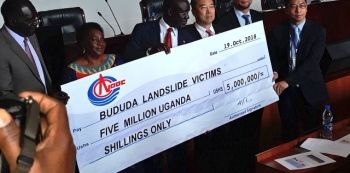 60 Bodies discovered in Bududa as China donates over UGX 100m to the Landslide victims 