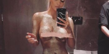 Kim Kardashian Posts Nude Selfie to Promote Make-up Range