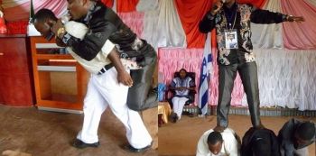 Photos: Church in Tanzania, Pastor's feet MUST Not Touch The Ground until the End Of The Sermon!