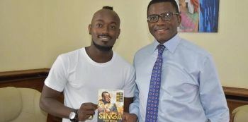 Buganda Katikiiro Charles Peter Mayiga advises Ykee Benda to zip up his trousers