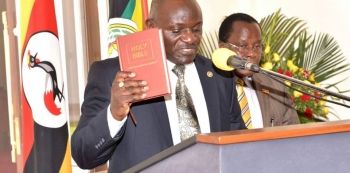 Gen. Katumba Wamala sworn in as State Minister for Works — Photos