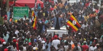 PIC: Bobi Wine Shakes Mbale Town
