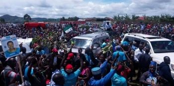Rukungiri is Blue as FDC leaders Storm town for nomination of Party Candidate Muzanira