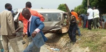Amama Mbabazi’s Convoy Involved In Nasty Accident—Photos.