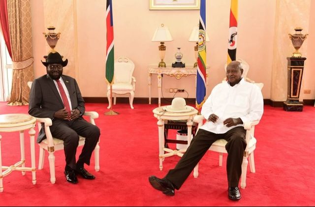 Museveni, Salva Kiir meet in Entebbe ahead of Sunday Peace talks in Khartoum 