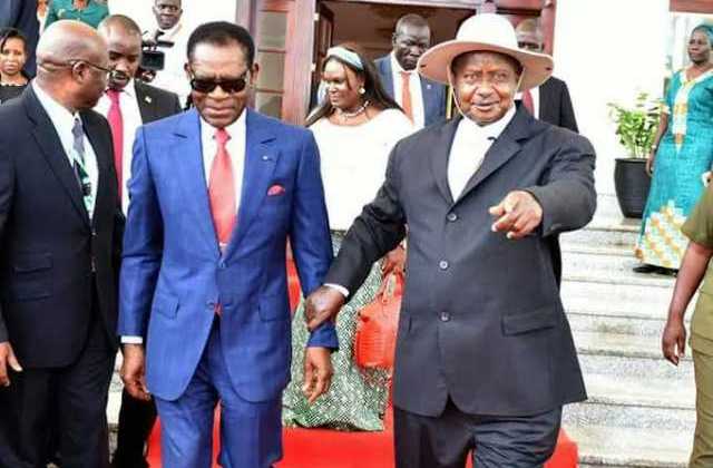 Equatorial Guineas leader Mbasogo Arrived in Uganda for a Two-day official visit