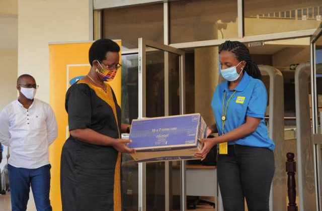 MTN Uganda Donates Sanitary Pads to women in Covid19 Isolation Centers