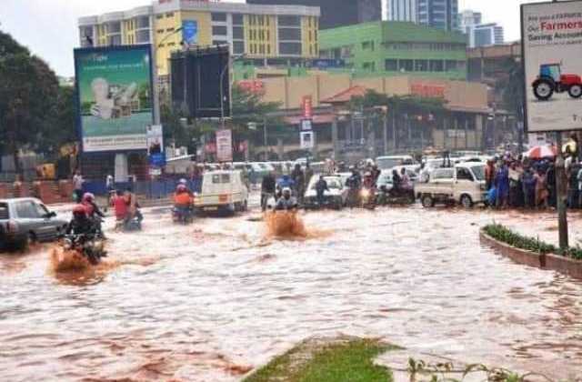 Several Kampala Roads cut-off by floods following early morning downpour 