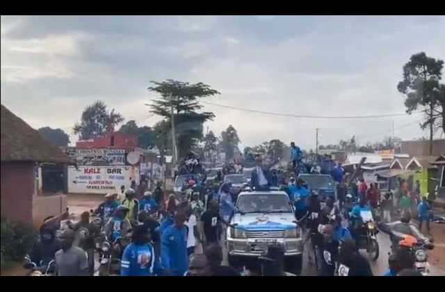 Ssemujju Nganda breaks social distancing rules as thousands escort him to Wakiso District for nomination
