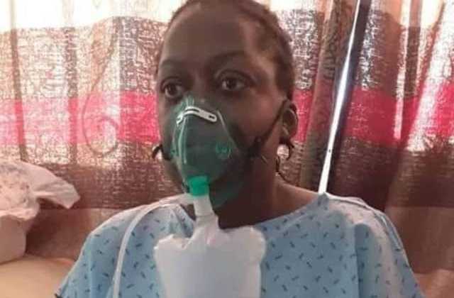 Evelyn Lagu bedridden again at Kiruddu Hospital 