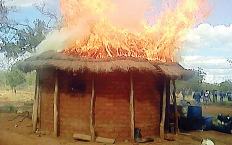 Eight suspects wanted for burning down 3 huts in revenge attacks