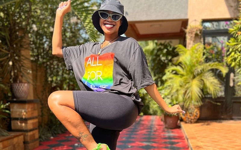 Sheebah Dons Gay Pride T-Shirt in Support of LGBTQ+