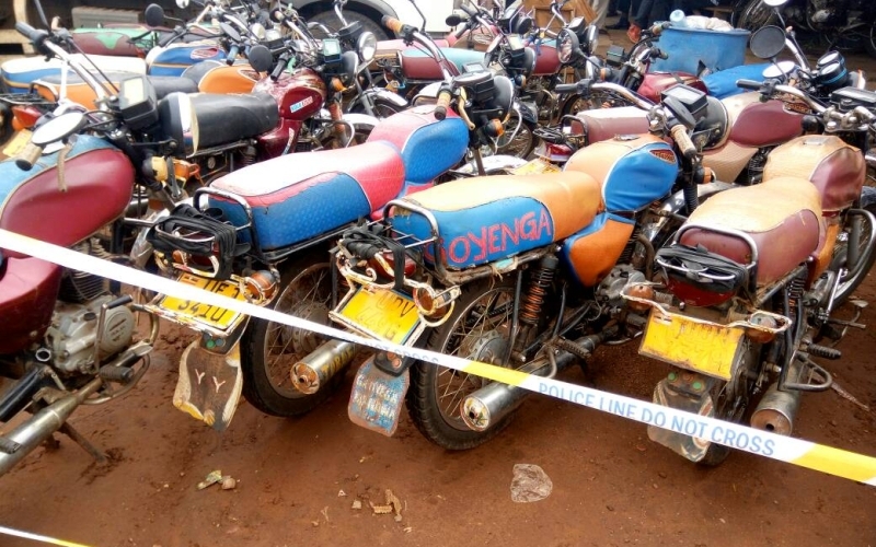 Eight Motorcycles recovered from thieves in Oyam district
