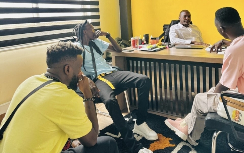 Swangz Avenue's boss Julius Kyazze Meets After 5 Crew Amid Fight With Mc Kats