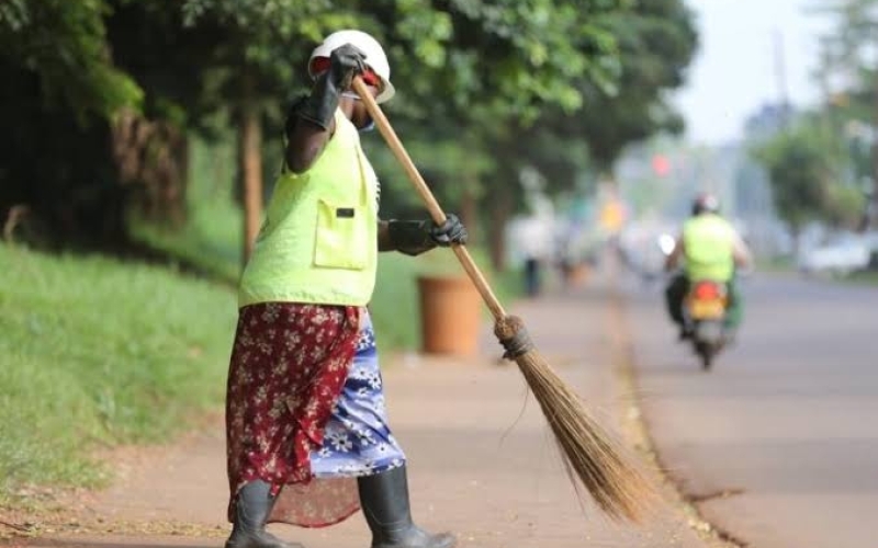 Hundreds of KCCA Cleaners pitch camp outside City hall as leaders meet