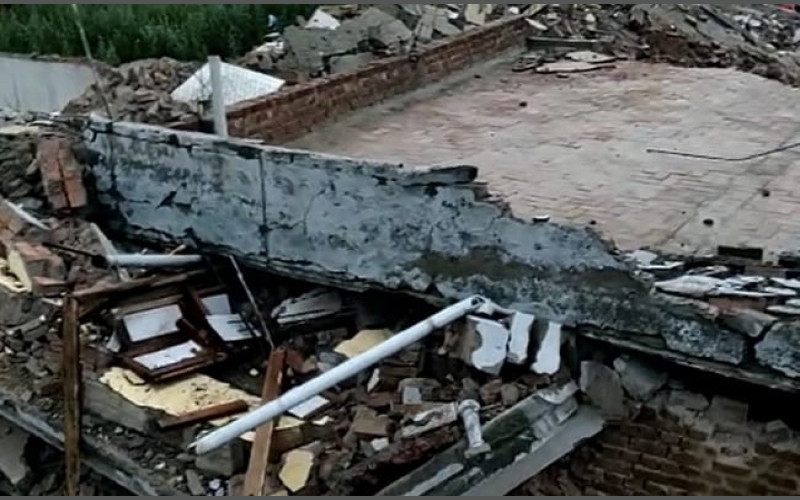 12 pupils injured as school block collapses during heavy downpour