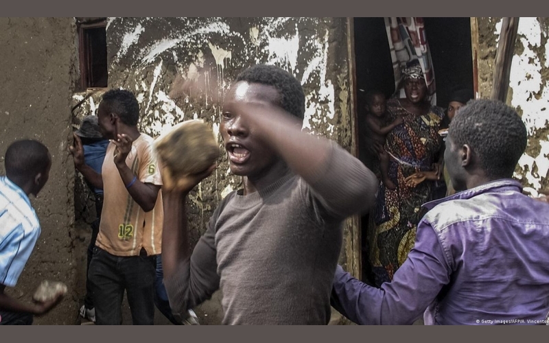 Drama as angry mob stones cannibal seeking to feast on dead body